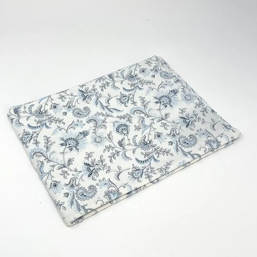 Ralph Lauren Jacobean Floral Paisley Blue White Standard Pillow Sham Cotton